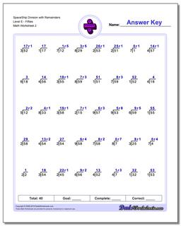 Division Worksheets