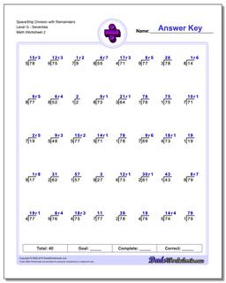 Division Worksheets