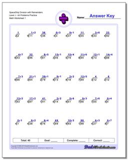 Division Worksheets