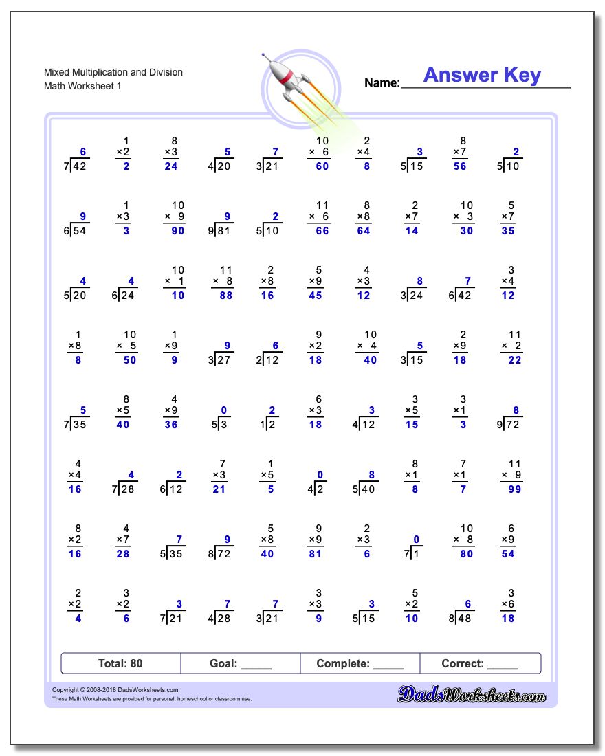 Mixed Multiplication and Division 