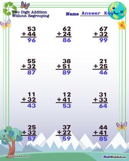 Earth Day Addition Worksheet