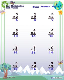 Earth Day Multiplication Worksheet