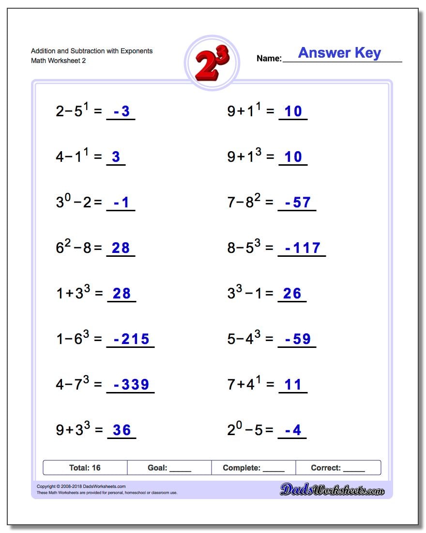 investing fractions with exponents and write