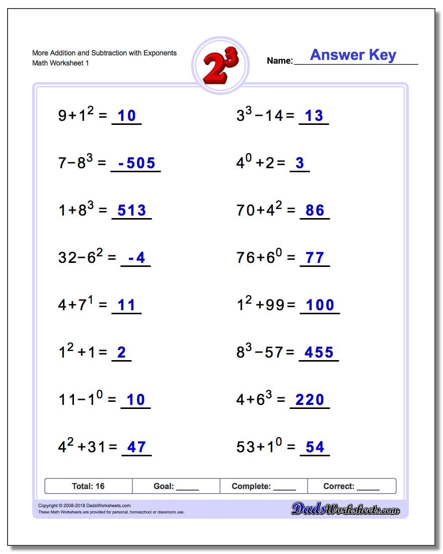 numbers ordering math grade worksheets for 1 Addition Subtraction And with Mixed Exponents numbers ordering math grade worksheets for 1 Addition Subtraction And with Mixed Exponents