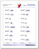 Exponents Worksheets: Multiplication with Exponents