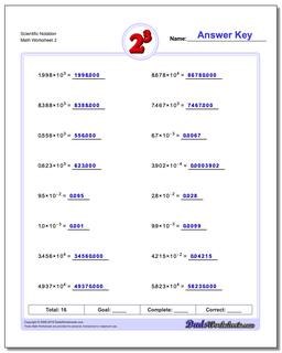 Scientific Notation /worksheets/exponents.html Worksheet