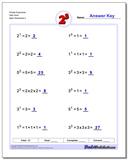 exponents worksheets simple exponents and powers of ten