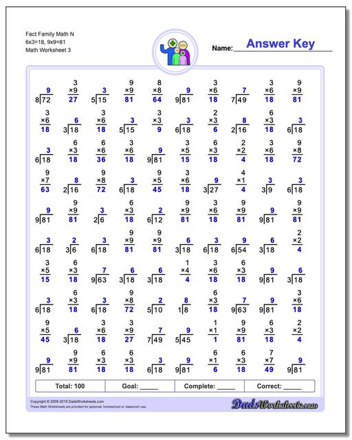 math worksheets fact family math fact family math fact