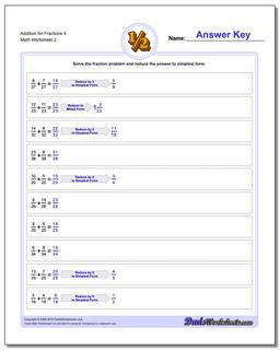 Addition Worksheet for Fraction Worksheets 4 /worksheets/fraction-addition.html