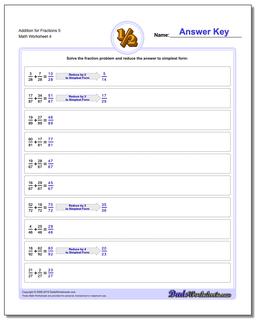 Addition Worksheet for Fraction Worksheets 5