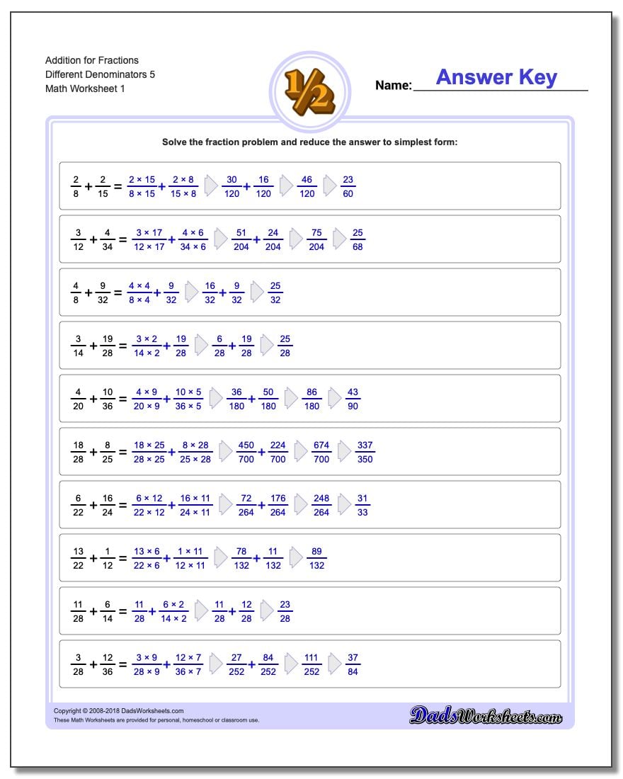 Adding And Subtracting Fractions Word Problems Worksheet Printable