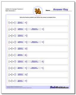 Addition Worksheet for Improper Fraction Worksheets 2 /worksheets/fraction-addition.html