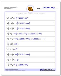 Addition Worksheet for Mixed Fraction Worksheets 3 /worksheets/fraction-addition.html