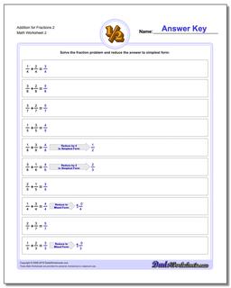 Addition Worksheet for Fraction Worksheets 2 /worksheets/fraction-addition.html
