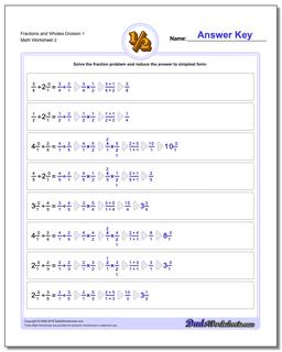 Fraction Worksheets and Wholes Division Worksheet 1 /worksheets/fraction-division.html