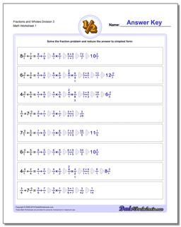 Dividing Fraction Worksheets and Wholes Division Worksheet 3