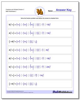 Fraction Worksheets and Wholes Division Worksheet 3 /worksheets/fraction-division.html