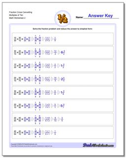 Fraction Worksheet Cross Cancelling Multiples of Ten /worksheets/fraction-division.html