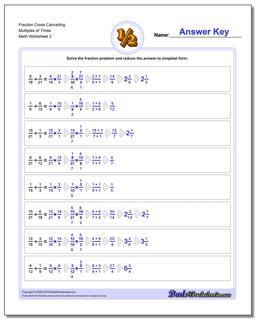 Fraction Worksheet Cross Cancelling Multiples of Three /worksheets/fraction-division.html