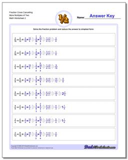 Fraction Worksheet Cross Cancelling More Multiples of Two /worksheets/fraction-division.html