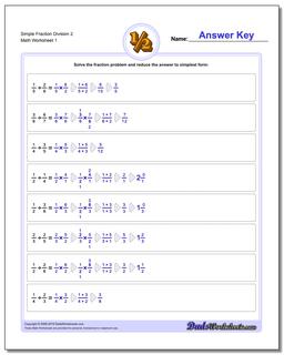 Simple Fraction Worksheet Division Worksheet 2 Dividing Fractions