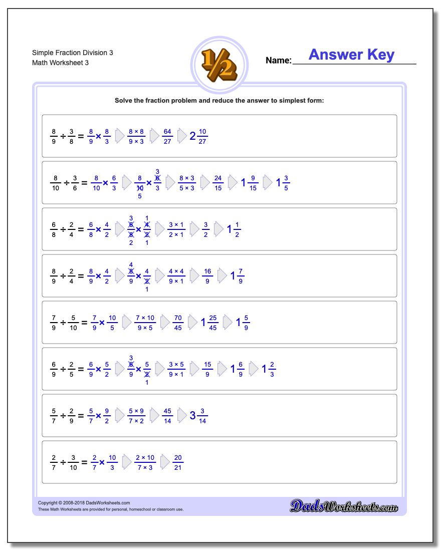 Simple Fraction Division