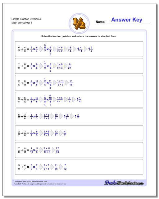 Dividing Fractions: Simple Fraction Division
