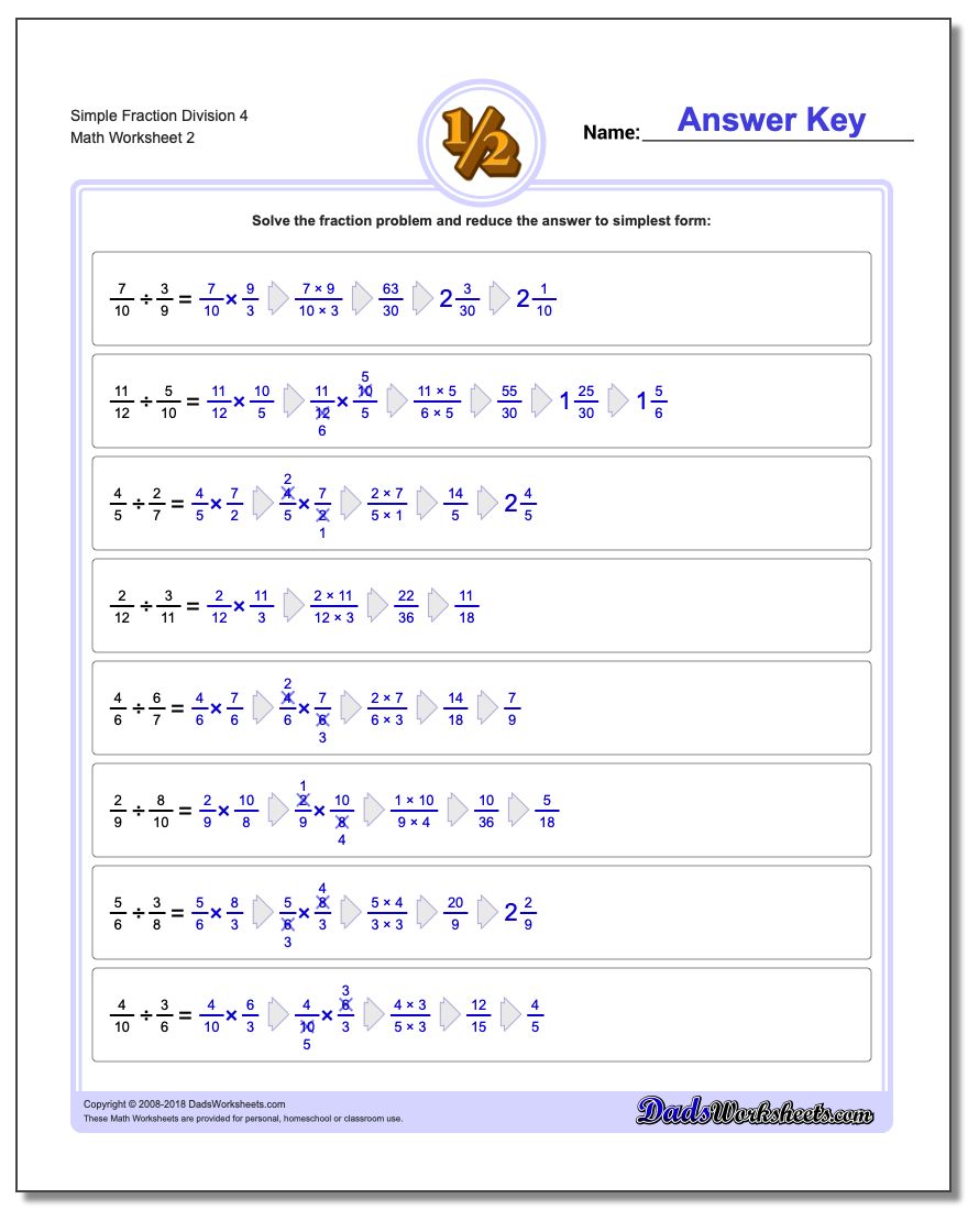 Simple Fraction Division