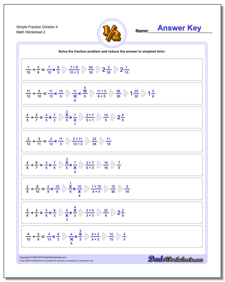 Simple Fraction Division