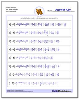 Fraction Worksheet Division Worksheet 4 With Whole Numbers /worksheets/fraction-division.html