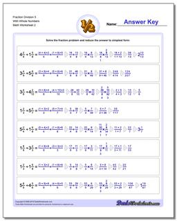 Fraction Worksheet Division Worksheet 5 With Whole Numbers /worksheets/fraction-division.html