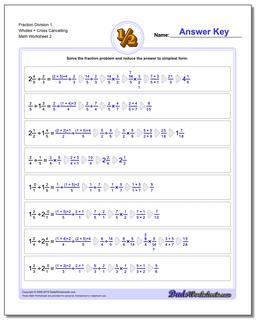 Fraction Worksheet Division Worksheet 1 Wholes + Cross Cancelling /worksheets/fraction-division.html