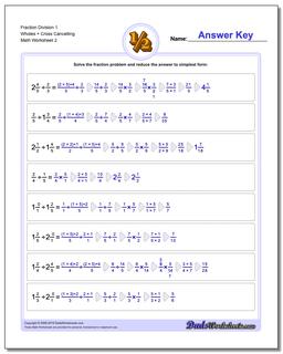 Fraction Worksheet Division Worksheet 1 Wholes + Cross Cancelling /worksheets/fraction-division.html