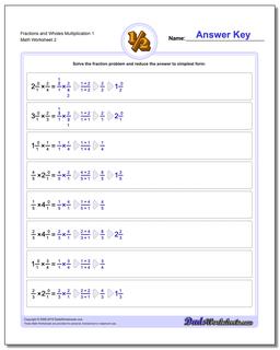 Fraction Worksheets and Wholes Multiplication Worksheet 1 /worksheets/fraction-multiplication.html
