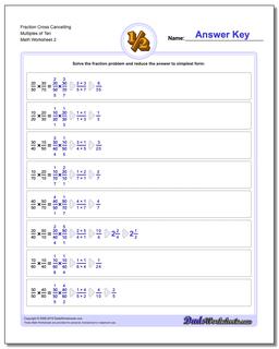 Fraction Worksheet Cross Cancelling Multiples of Ten /worksheets/fraction-multiplication.html