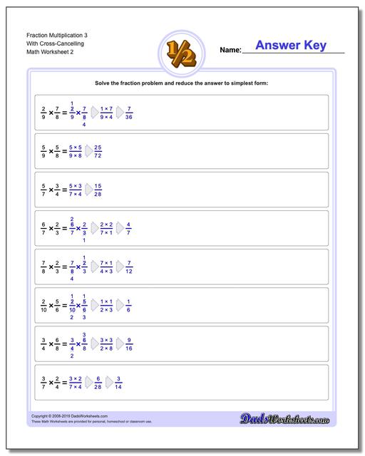 Multiplying Fractions: Multiplication with Cross Cancelling
