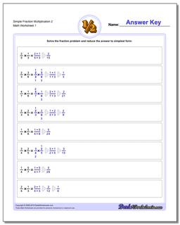 Simple Fraction Worksheet Multiplication Worksheet 2 Multiplying Fractions