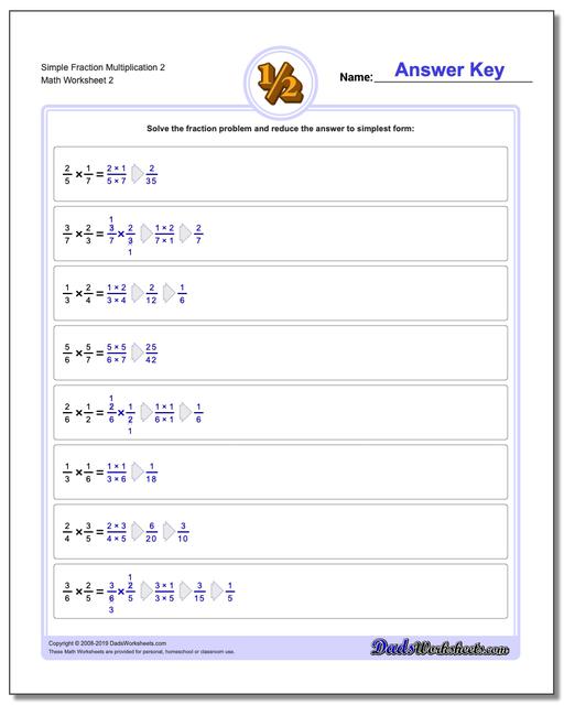 Multiplying Fractions: Simple Fraction Multiplication