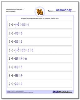 Simple Fraction Worksheet Multiplication Worksheet 2