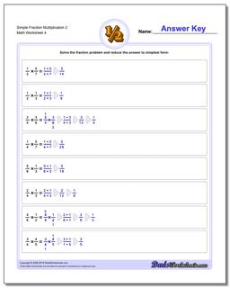 Simple Fraction Worksheet Multiplication Worksheet 2