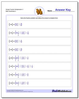 Simple Fraction Worksheet Multiplication Worksheet 3