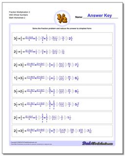 Fraction Worksheet Multiplication Worksheet 3 With Whole Numbers /worksheets/fraction-multiplication.html