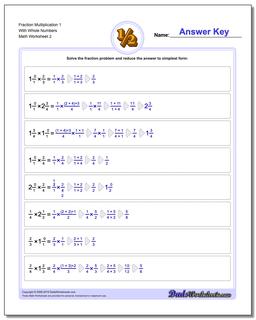 Fraction Worksheet Multiplication Worksheet 1 With Whole Numbers /worksheets/fraction-multiplication.html