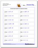 Fractions as Decimals: Fraction to Decimal Drills