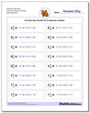 Fractions as Decimals: Fraction to Decimal Drills