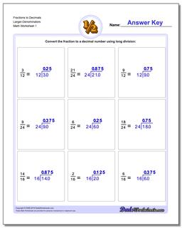 Fractions as Decimals