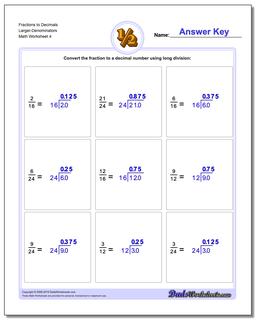 Fractions as Decimals