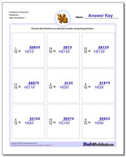 Fractions as Decimals