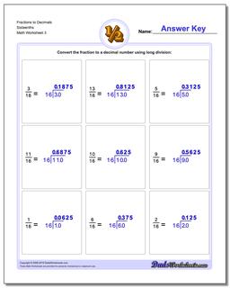 Fractions as Decimals