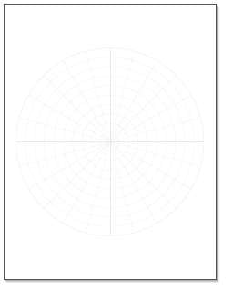 Printable polar graph paper with concentric circles and radial lines